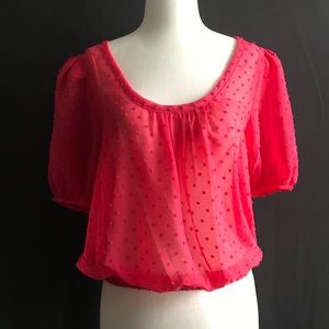 NWOT Socialite Dot Crop Blouse